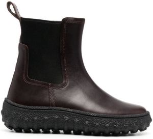 Camper elasticated-panel leather boots Brown