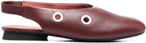Camper eyelet detail slingback ballerina shoes Red