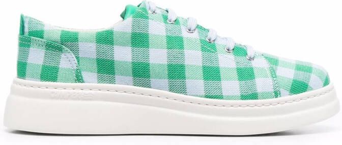 Camper gingham-check print sneakers Green