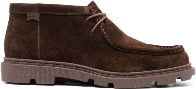 Camper Junction lace-up suede shoes Brown