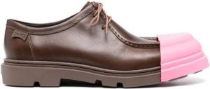 Camper Junction two-tone lace-up loafers Brown