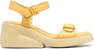 Camper Kaah leather sandals Yellow