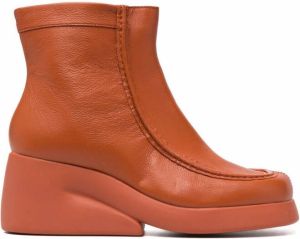 Camper Kaah zipped ankle boots Orange