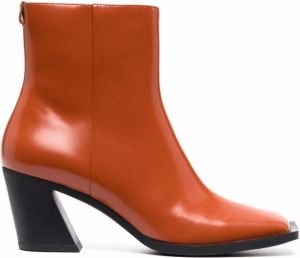 Camper Karole square-toe ankle boots Brown