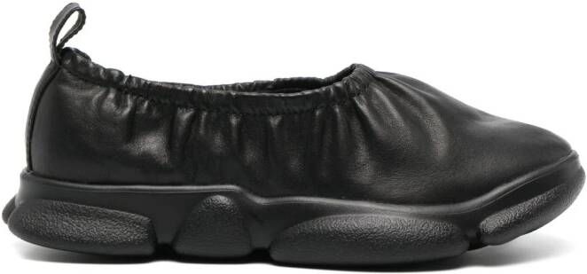 Camper Karst leather ballerina shoes Black