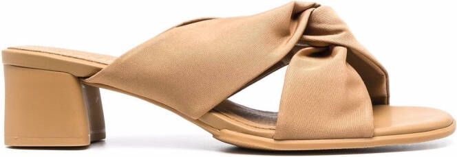 Camper Katie knot-detail leather sandals Neutrals