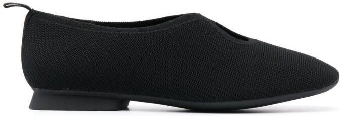 Camper keyhole-detail square-toe knitted slippers Black