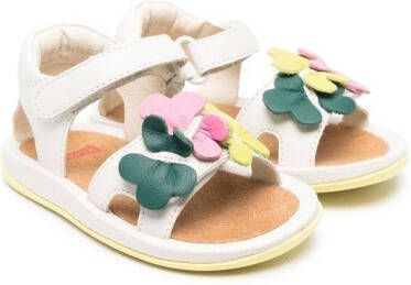 Camper Kids Bicho floral-appliqué sandals White