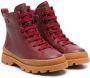 Camper Kids Brutus lace-up leather boots Red - Thumbnail 1
