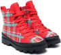 Camper Kids Brutus plaid ankle boots Red - Thumbnail 1
