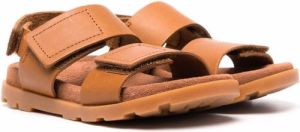 Camper Kids Brutus touch-strap leather sandals Brown