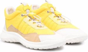 Camper Kids Circular low-top leather sneakers Yellow
