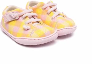 Camper Kids gingham-check print sneakers Yellow