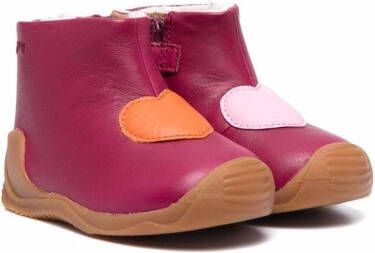 Camper Kids heart-motif leather wellies Pink
