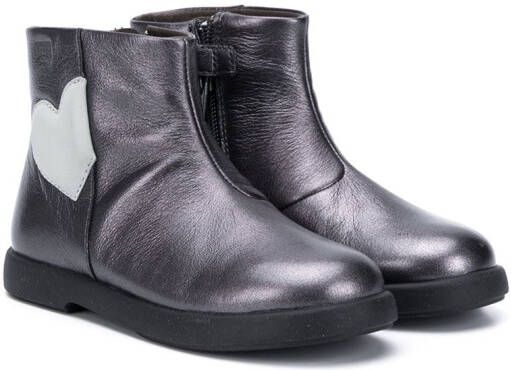 Camper Kids heart-patch ankle boots Grey