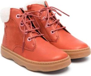 Camper Kids lace-up leather boots Red