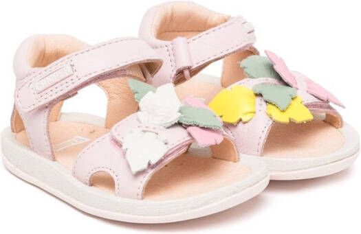 Camper Kids leaf-design open-toe sandals Pink