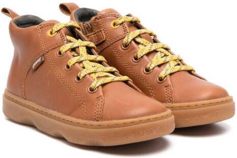 Camper Kids leather lace-up ankle boots Brown