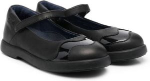 Camper Kids logo-patch ballerina shoes Black
