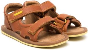 Camper Kids logo touch-strap sandals Brown