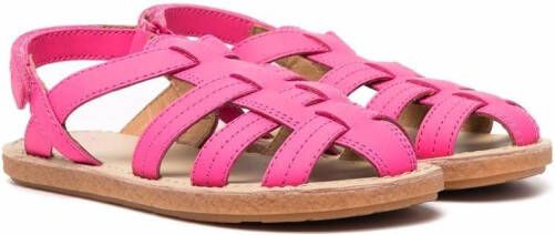 Camper Kids Miko touch-strap cage sandals Pink