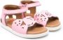 Camper Kids Miko Twins perforated leather sandals Pink - Thumbnail 1