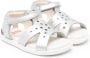 Camper Kids Miko Twins perforated leather sandals Silver - Thumbnail 1