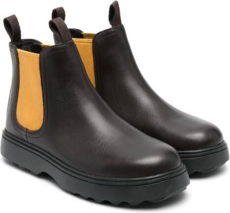 Camper Kids Norte leather chelsea boots Brown