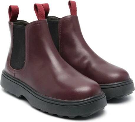 Camper Kids Norte leather chelsea boots Red