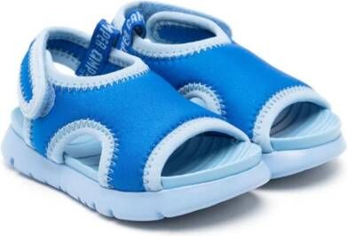 Camper Kids Oruga contrast-trim touch-strap sandals Blue