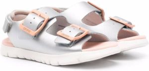 Camper Kids Oruga open-toe buckle sandals Silver