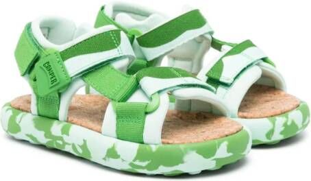 Camper Kids Pelotas Flota camouflage-print sandals Green