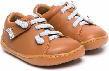 Camper Kids Peu lace-up leather sneakers Brown