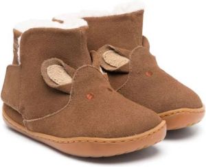 Camper Kids pop-up animal-ears detail boots Brown