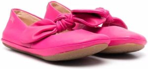 Camper Kids Right bow-detail ballerina shoes Pink