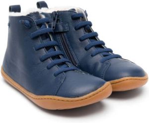 Camper Kids round-toe leather boots Blue