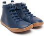 Camper Kids round-toe leather boots Blue - Thumbnail 1