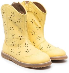Camper Kids Savina perforated ankle boots Yellow