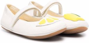 Camper Kids Twins leather ballerina shoes White