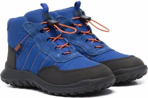 Camper Kids waterproof lace-up ankle boots Blue