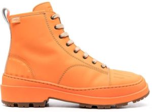 Camper lace-up ankle boots Orange