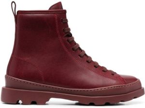 Camper lace-up ankle boots Red