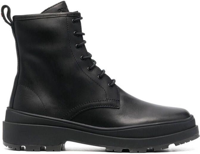 Camper lace-up leather boots Black