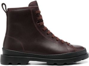 Camper lace-up leather boots Brown