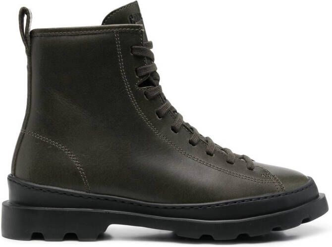 Camper lace-up leather boots Green