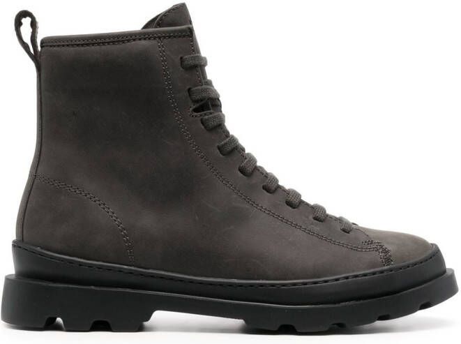 Camper lace-up leather boots Grey