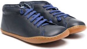 Camper lace-up leather mid-top sneakers Blue