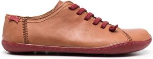 Camper lace-up leather sneakers Brown
