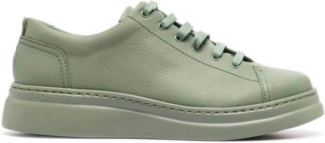 Camper lace-up leather sneakers Green
