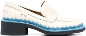 Camper leather penny-slot loafers White